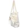 tote bag ladies large capacity A4 Completely BIG tote cute big ribbon cotton black