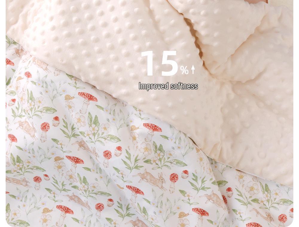 Baby A-Class Warm Ginger Fiber Blanket - Newborn Soothing Bean Velvet Quilt for Children & Kindergarten