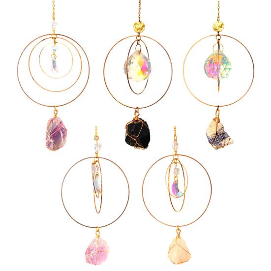 Prism Faux Crystal Sun Catcher, Hanging Window Suncatcher with Rainbow Maker, Car Home Garden Balcony Decor, Unique Gift for Housewarming Birthday