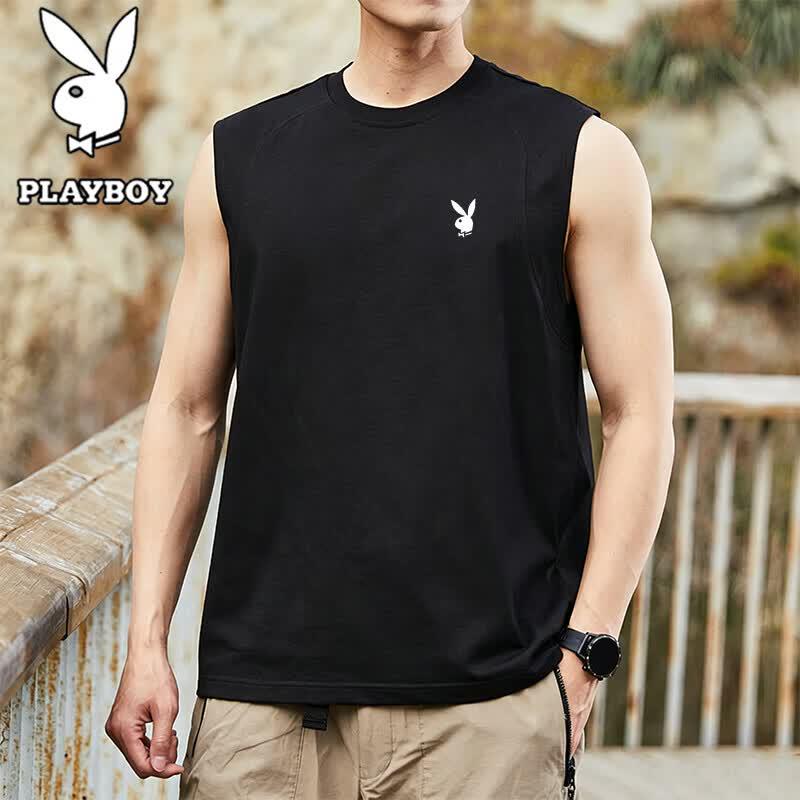 PLAYBOY Men s Ice Feel Sleeveless T-Shirt L