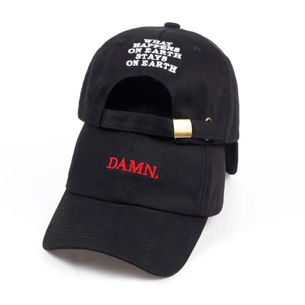 Baseball Caps Comfortable DAMN Embroidered Earth Dad Hat Sunscreen Combed Cotton Hip Hop Cap Baseball Cap  Sunscreen Hip Hop Cap