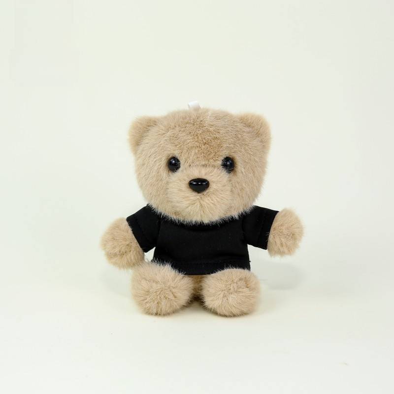 Teddy Bear Plush Toy Keychain With Printing For Gift And Decoration