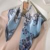 100% Pure Silk Square Scarf Women Floral Print Lightweight Accessory Elegant Versatile Neck Wrap
