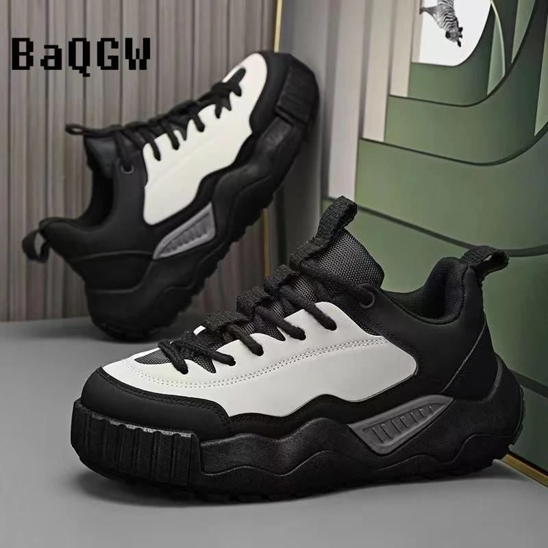 2025Designer Color Block Luxury Chunky Sneakers for Men Casual Thick Platform Fashion Casual Shoes Sports Running Trainers Tenis