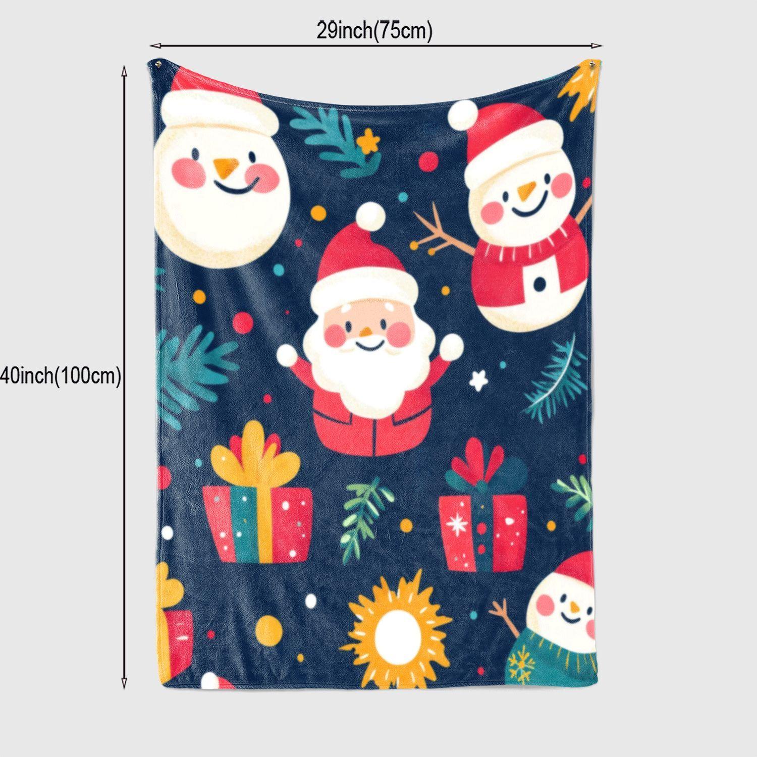 

Cozy Christmas-Themed Flannel Throw Blanket - Perfect Gift for Girls, Granddaughters & Daughters | Versatile for Outdoor, Beach, 130x150cm