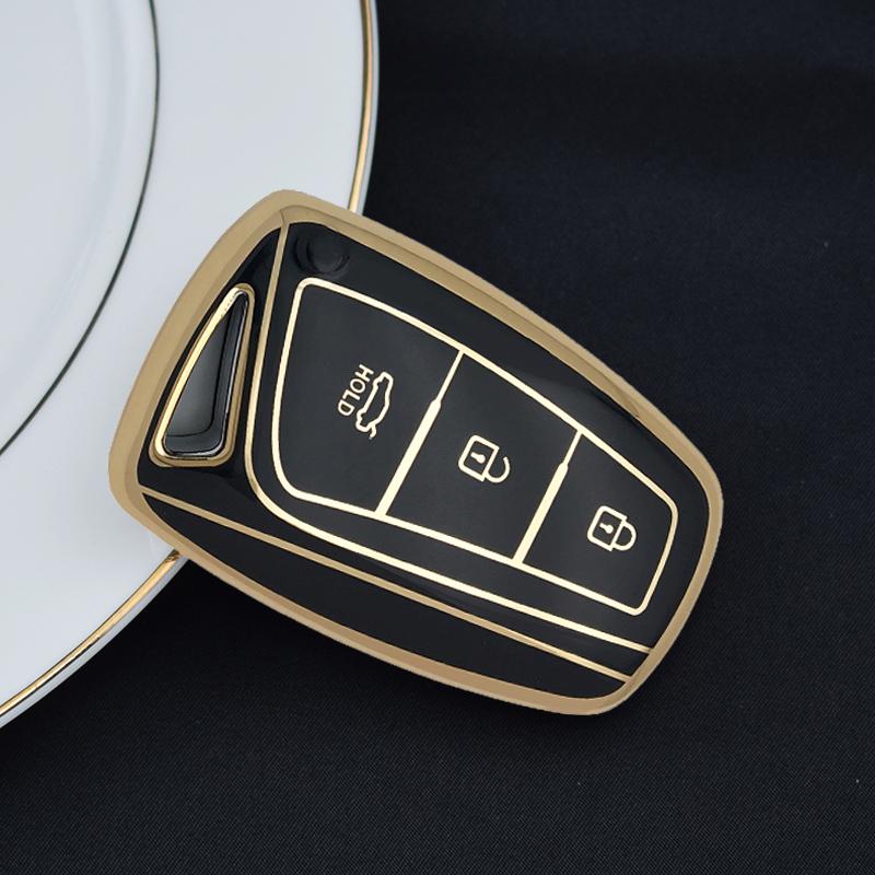 For Hyundai Grandeur Hg Sedan Genesis G80 Santa Fe 3Dm Grand Santafe Ix45 Equus Azera Tpu Remote Key Case Cover Holder Fob