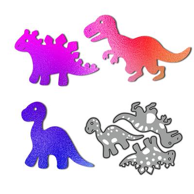 Three Dinosaur Stegosaurus Raptor Design Style Metal Cutting Dies DIY Scrapbooking Embossing Stencil Paper Craft Album Template