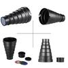 Snoot with Honeycomb Grid 5pcs Color Filter Kit Replacement for Elinchrom  Impact EX Calumet Genesis  Interfit EX Flash