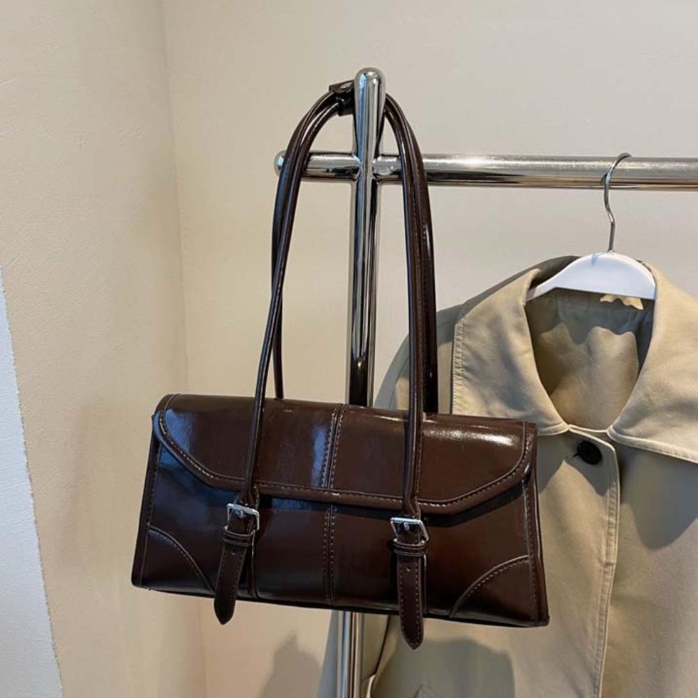 Messenger Bag PU Underarm Bag Square Retro Handbag Versatile Retro PU Shoulder Bag  Lady Gift