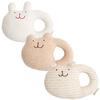 Pompkins BABY Organic Cotton Rattle and Dog Made In Japan Y-1026 100% [Rabbit, Bear, Series] (Natural (Rabbit))