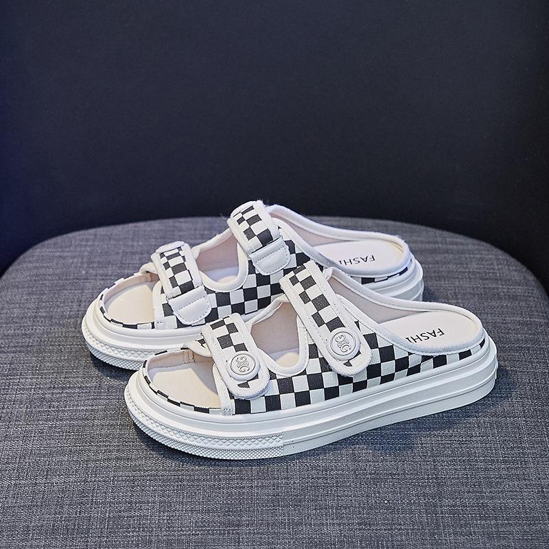 Летняя обувь Женская обувь без застежек Дизайнерские женские тапочки и сандалии Повседневная пляжная обувь 35 бежевый 1985₽