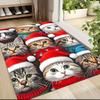Christmas Cats Collection Carpet Rug Soft Washable Anti Slip Home Living Room Sofa Mats Personalized Christmas Rug