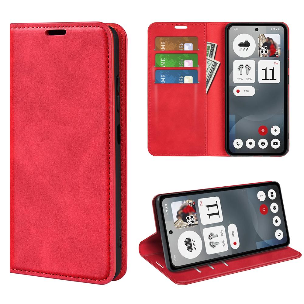 

Ні за що Телефон (3а) Чохол Шкіряний Гаманець Обкладинка для Телефону Red