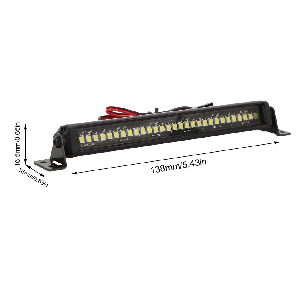 RC Light Bar 30 LED 5.4 Inch Aluminum Alloy Super Bright RC Car Roof Lamp Spotlight for Axial SCX10 1/10 RC Crawler Cars