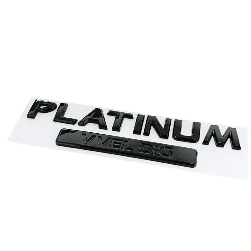 3D ABS PLATINUM VVEL DIG V8 Letters Logo Car Trunk Badge Emblem Decals Sticker For Nissan Patrol Y60 Y61 Y62 Armada Accessories