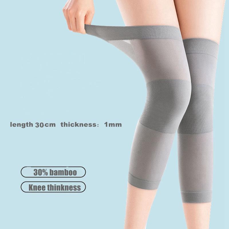 Bamboo Fiber Knee Sleeves Breathable Anti Bacterial Summer Microfiber Thin Knee Pads Women