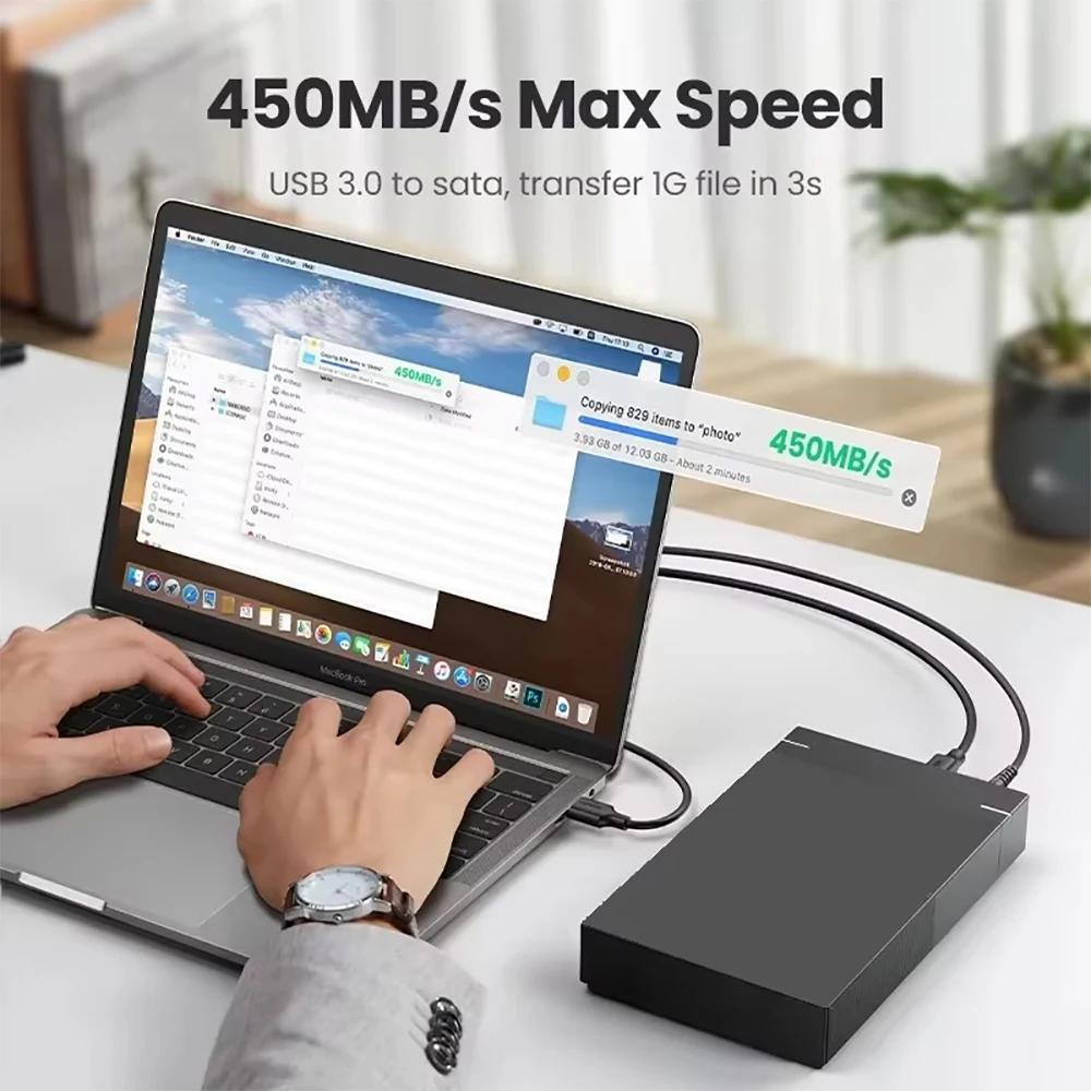 2.5/3.5 Inch HDD Case 5Gbps USB 3.0 Hard Drive Enclosure SATA To USB 3.0 External Hard Drive Adapter 10TB HDD Box for PC Laptop