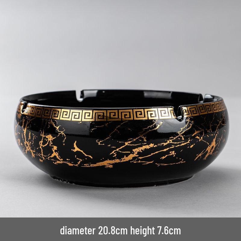 Large Vintage Ceramic Ashtray: Luxury Retro Decor for Home or Office