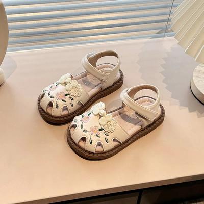 Sandali da Ragazza Estivi Fondo Morbido Bambini Ricamo Stile Sandali da Abito da Principessa Moda Bambini Casual Scuola Spettacolo Sandali