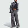 Adidas Originals Adilenium Oversized Track Top With Three-Stripe Colorblock Design Women Tops Dark-Gray IV9338
