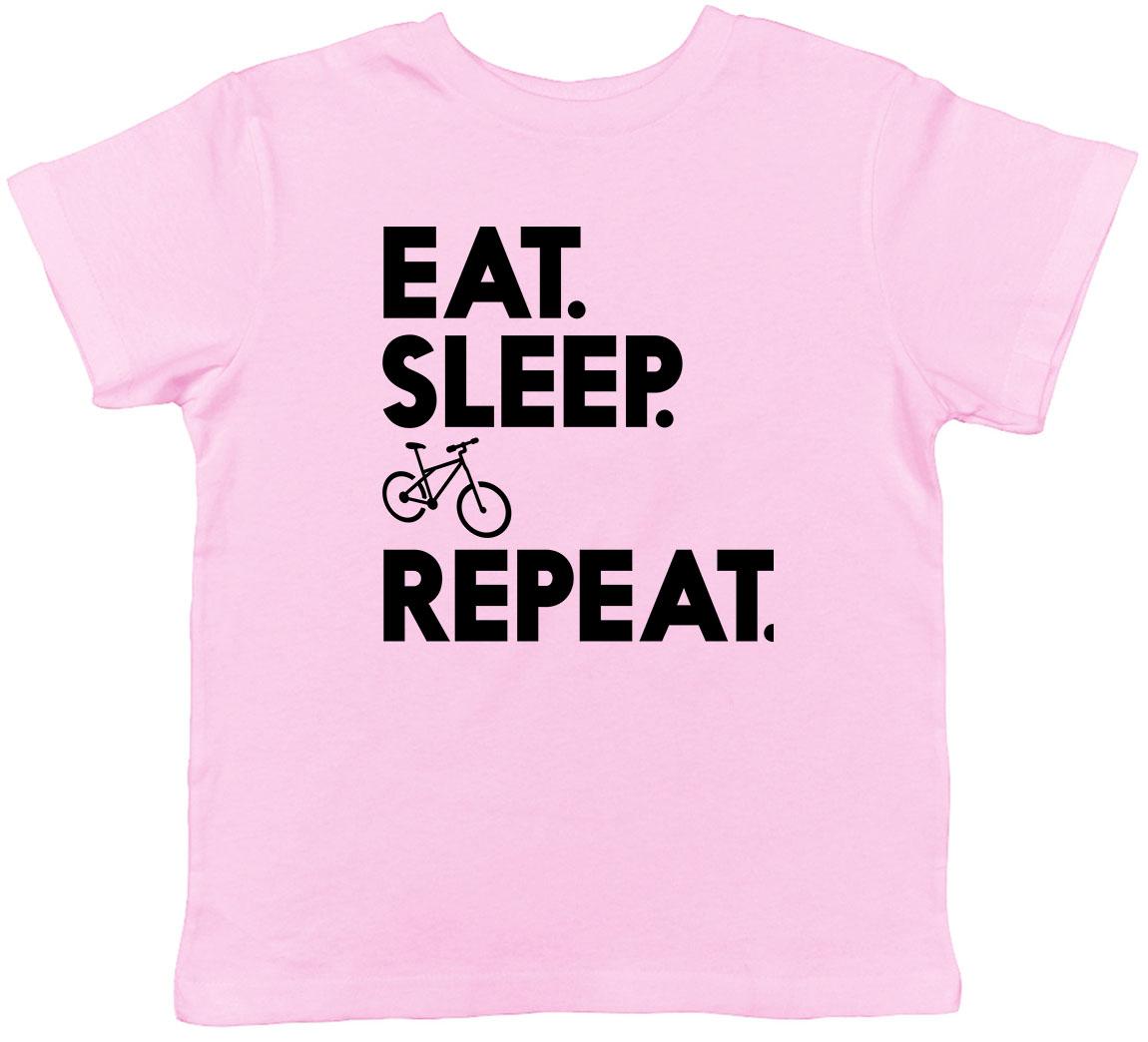Eat Sleep Cycling Repeat Childrens Kids T-Shirt Boys Girls 100
