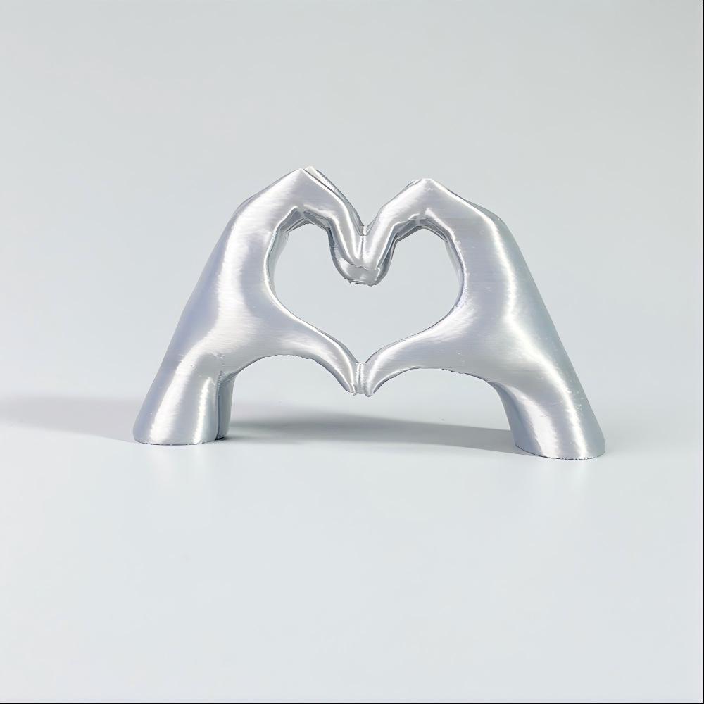 Heart-Shaped 3D Printed Plastic Ornament for Home and Garden Décor