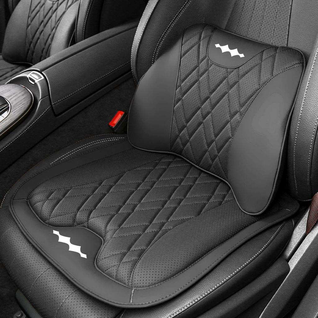 Leopard Car Headrest & Lumbar Support Cushion - Breathable, All-Season Neck Protection Pillow