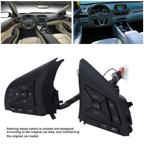 Steering Wheel Switch, Steering Wheel Control Button Wear Resistance Good Adhesion Replacement, For Nissan TNANA 2018‑2021, Automotive