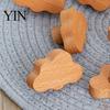 Solid Wood Wardrobe Knobs Cloud Shaped Wooden for Cabinets & Drawers, Cabinet Handles Decorative Wall Hooks Kids with Screws, Nordic Style Nursery