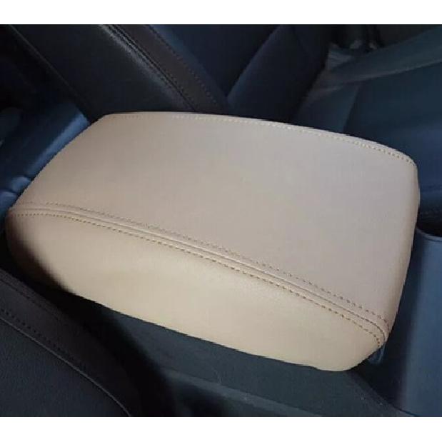 Beige Leather Central Console Armrest Box Cover Trim For Hyundai Tucson 2016-18
