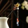 1Pc Petal Hairpin New Chinese Style Tassel Hairpin Fresh Wood Ancient Headwear Sandalwood Hairpin Tassel