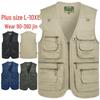 Gilet de pêche multi-poches grande taille pour homme - Décontracté Printemps/Automne