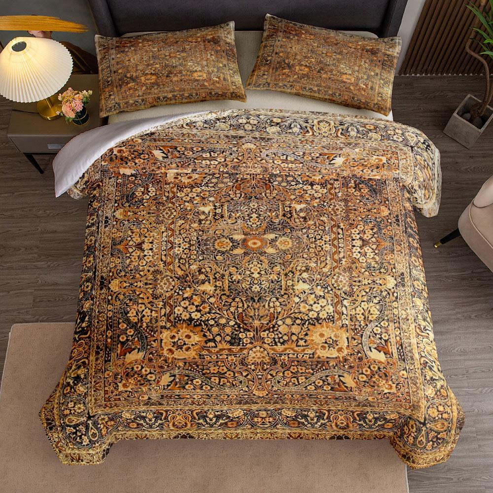 Antique Persian Kirman Duvet Cover Set UK Single Double Queen US Twin Full King Size  Bed Linen Set
