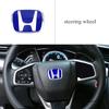 Car Logo Badge Front Grille Trunk Steering Wheel Decoration Accessories For Honda Fit GK5 HRV Vezel Accord Civic Cars Emblem aju256