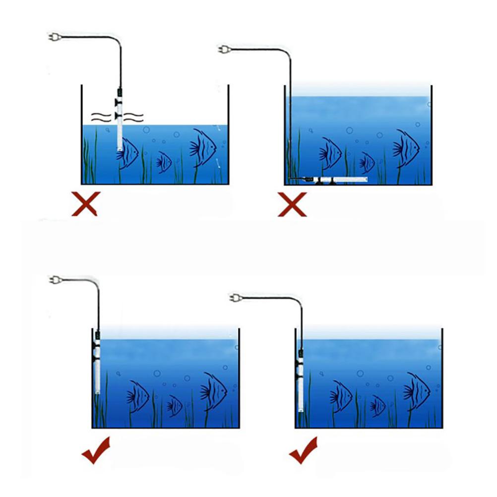 50W Aquarium Heater Fish Tank Water Heater Automatic Constant Temperature for Freshwater Saltwater