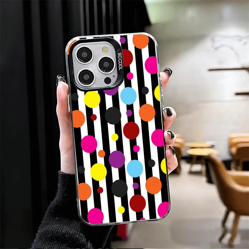 Kropki Art Fashion Design Miękkie Etui na Telefon dla iPhone 15 16 17 Pro Max 17Air 16E 14 Plus 13 12 Mini Odporne na Wstrząsy Pokrowiec Tylny She