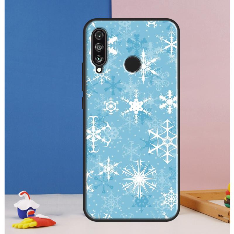 Christmas Snowflakes Case For Huawei Nova Y73 Y72 Y70 Y90 Y60 Y61 Y91 12s 12i 11i 8i 9 10 SE P30 P40 Lite P60 Pro