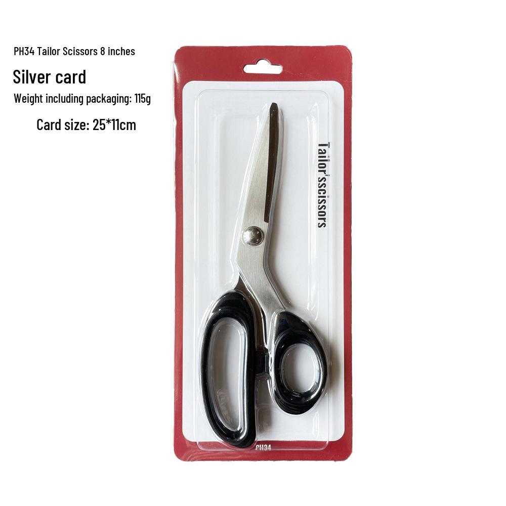 Large Stainless Steel Tailor Scissors with Plastic Handle for Cutting Fabric, Leather, Rope, and Line