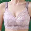 Push-up Thin Full-cup Bra That Supports Side Breast Tissue Wire-free Makes Large Breasts Appear Smaller and Prevents Sagging