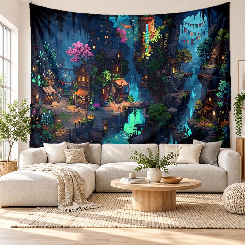 Terraria Wall Tapestry Home Decor Hanging Cloth Art Background Tapestry for Bedroom