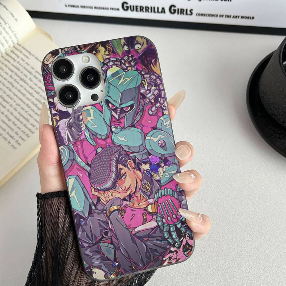 Anime Jojo Bizarre Adventure Für IPhone 17 16 15 11 12 13 14 Pro Max Plus Pro Wellige Transluzente Rückseite Handyhülle