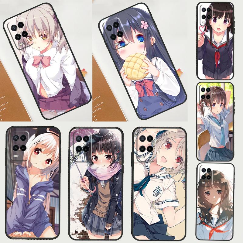 Anime girl cartoon japan cute Phone Case For Oppo A15 A74 A94 A54 A18 A38 A58 A78 A98 A40 A60 A80 A16 A76 A96 A57S A17 A77