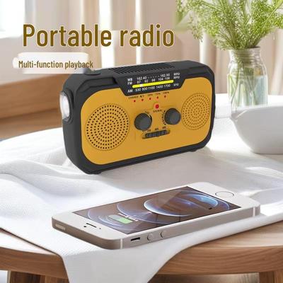 Solar Hand-Crank Emergency Radio with SOS Alarm for Outdoor Use