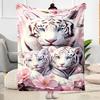 Tiger And Roses Blanket Suitable for Offices, Travel, Living Rooms Also a Good Gift for Friends and Family Suitable for All Seasons.