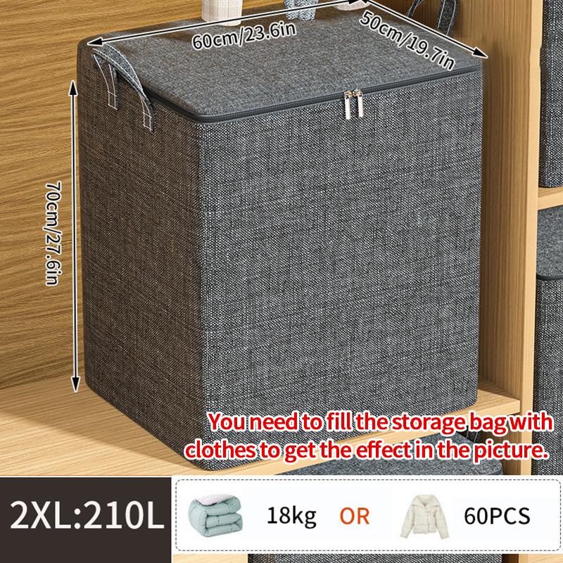 Foldable  Clothes Storage Bag Wardrobe Quilt Clothes Organizer  Non-woven Large Capacity Wardrobe Clothing Organizer Pouch