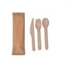 160mm Birch Disposable Wooden Cutlery Set - Alternative To Plastic, Eco Friendly, Biodegradable, Compostable Cutlery