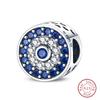 Fit 925 Silver Charms Beads Mysterious Devil's Eye Fatima's Hand Pendant Charms For Women Fine DIY Jewelry