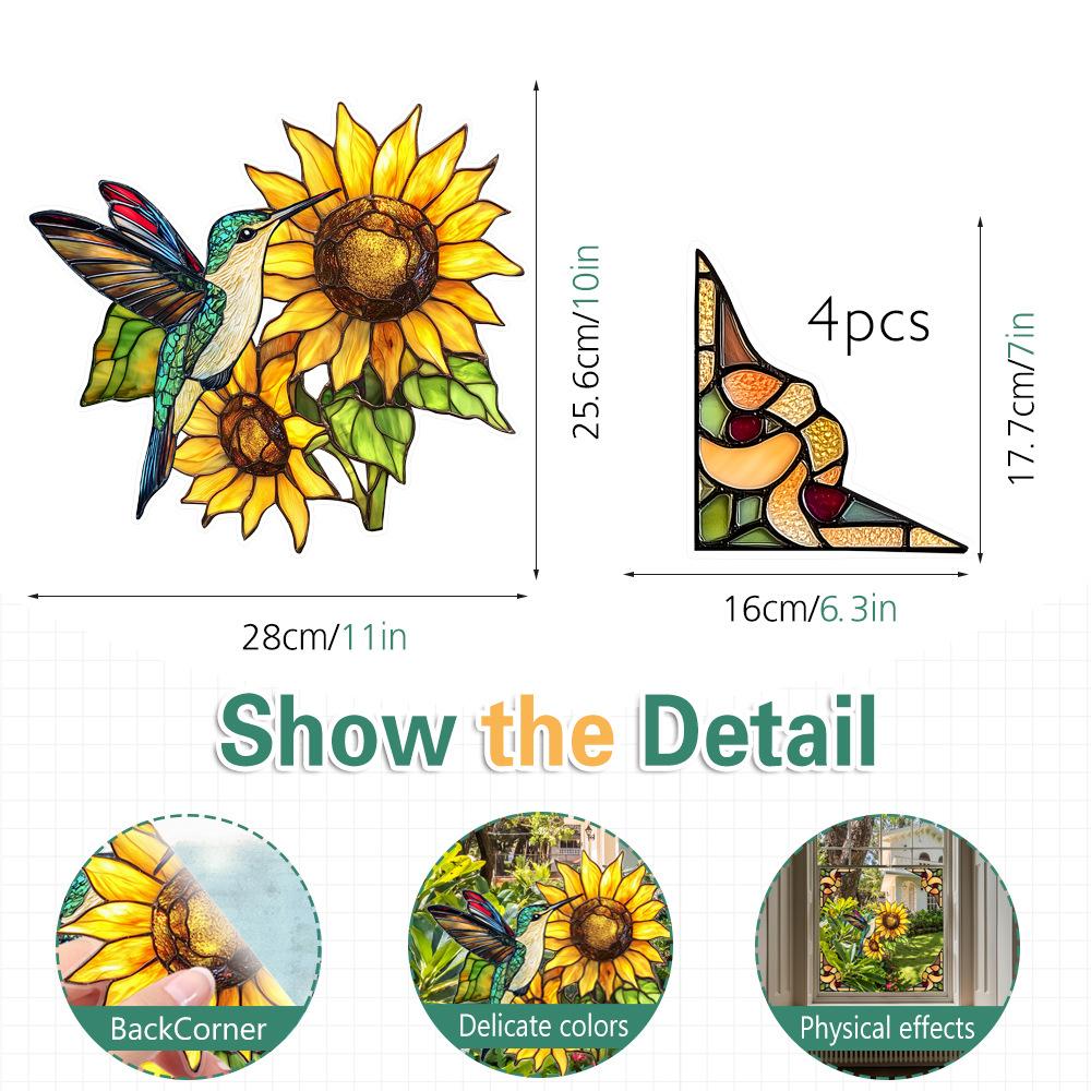 Colorful Window Film PVC Electrostatic Church Glass Decal Wall Sticker Art Mural Wallpaper for Home Decoration