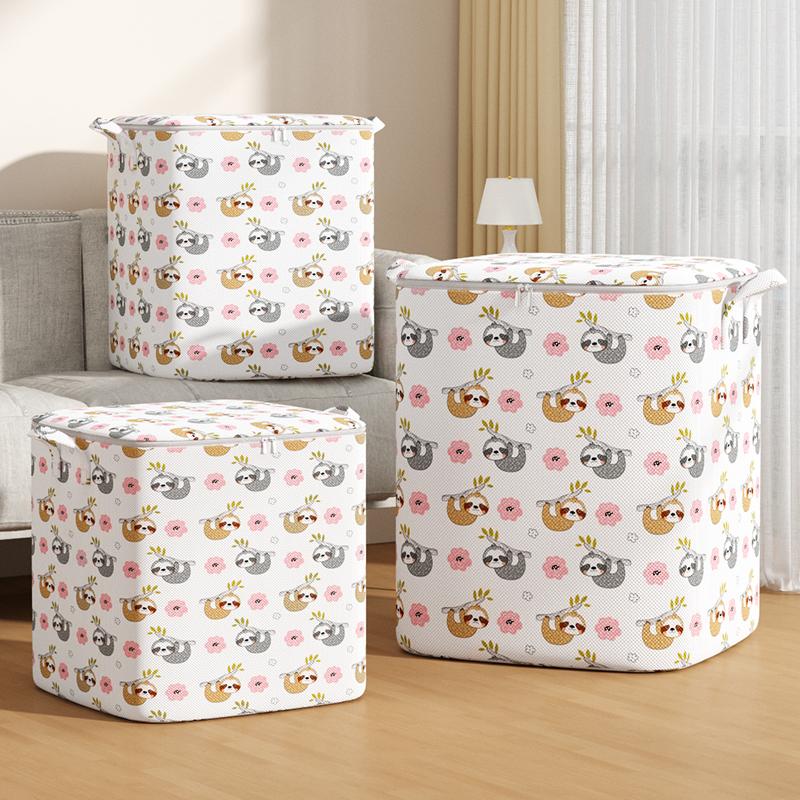 1 Pezzo Borsa Portatile Grande Capacità per Conservare Trapunte Orsetto Carino Fantasia a Quadri Organizzatore per Vestiti Borsa Perfetta per Trasloco Casa
