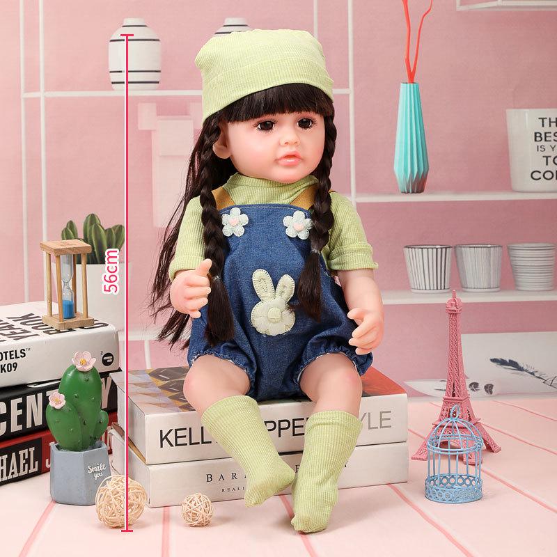 56cm Reborn Simulation Barbie Baby Doll Gift Set - Soft Gel Toy for Girls